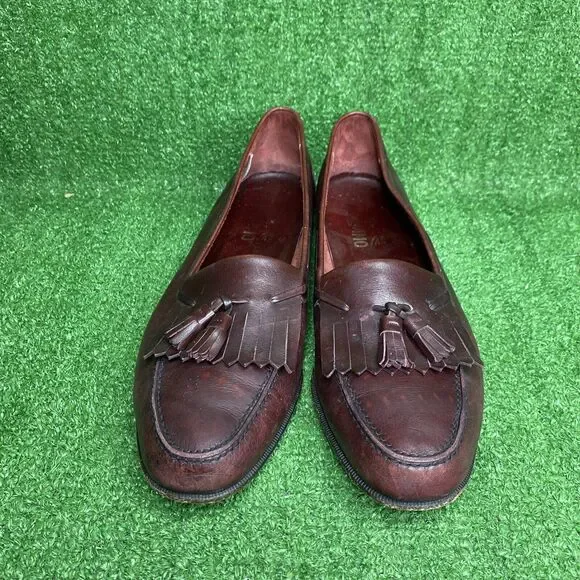 Salvatore Ferragamo Dress Shoes Ox blood Red Leather Italian Tassel Loafers 12 D Salvatore Ferragamo Dress Shoes Ox blood Red Leather Italian  main image 3